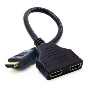 מפצל מ- HDMI זכר ל-2 כניסות HDMI נקבה